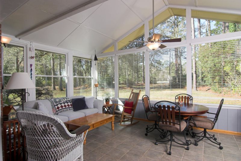 Sunroom with panoramic windows